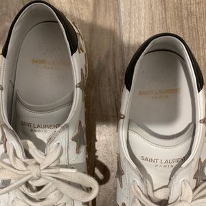 Saint Laurent Metallic Sneakers in Leather